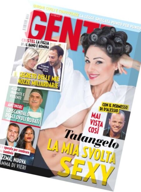 Gente Italia – 31 Maggio 2016 Cover