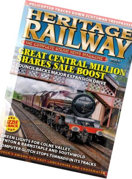 Heritage Railway – 30 June 2016 Cover