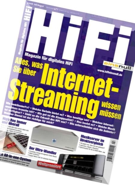 HiFi einsnull – Juli-August 2016 Cover