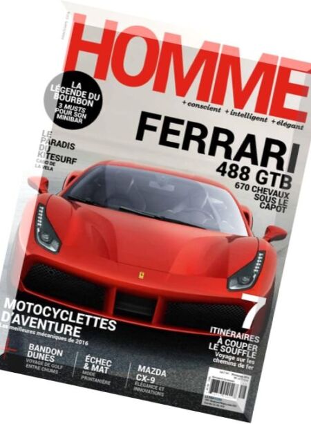 Homme Magazine – Printemps 2016 Cover