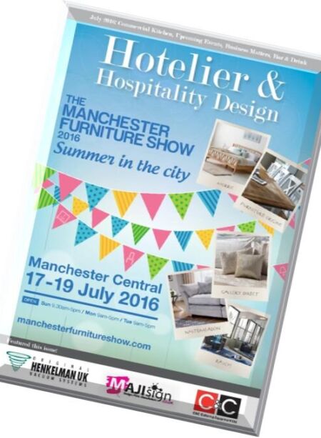 Hotelier & Hospitality Design – July 2016 Cover