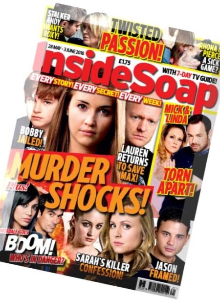 Inside Soap UK – 28 May 2016 Cover