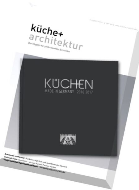Kuche & Architektur – Nr. 3, 2016 Cover