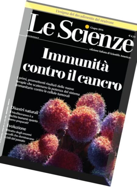 Le Scienze – Giugno 2016 Cover