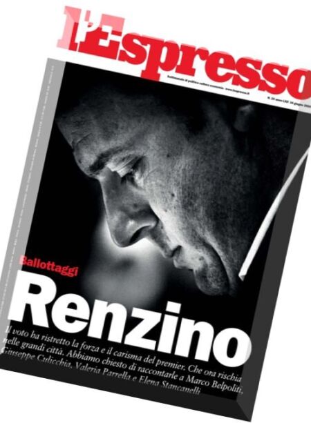L’Espresso – 16 Giugno 2016 Cover