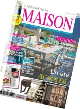 L’Officiel de la Maison – Juillet-Aout 2016