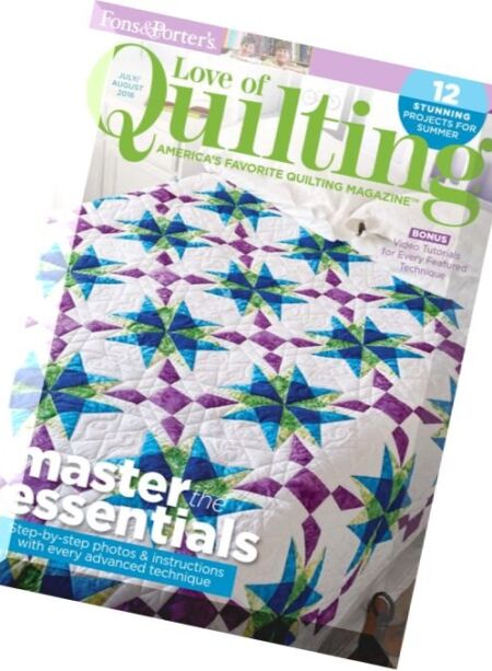 Love of Quilting – July-August 2016 Cover