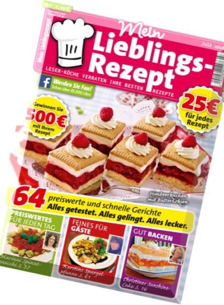 Mein Lieblingsrezept – Juli 2016 Cover