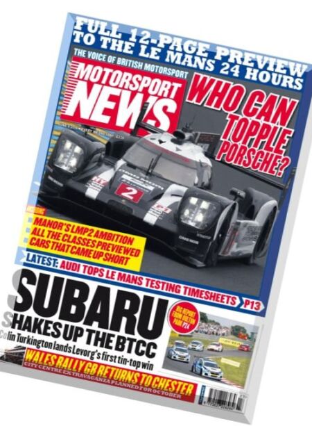 Motorsport News – 8 June 2016 Cover