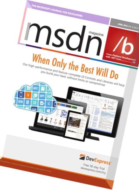 MSDN Magazine – April 2016 Cover