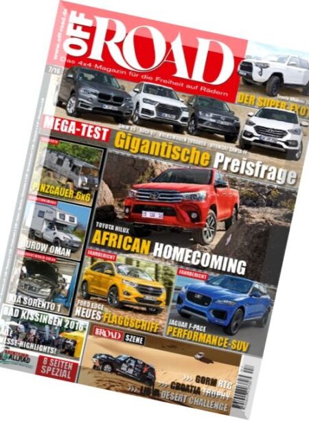 Off Road – Juli 2016 Cover