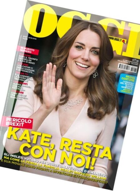 Oggi – 29 Giugno 2016 Cover