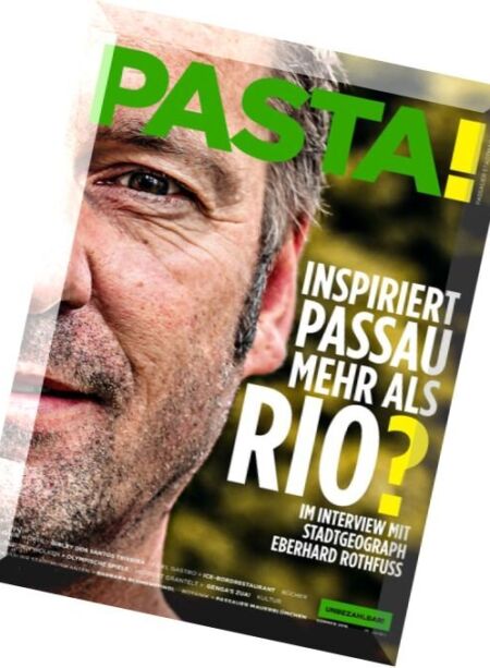PASTA! – Summer 2016 Cover