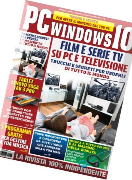 PC Windows 10 – Luglio-Agosto 2016 Cover