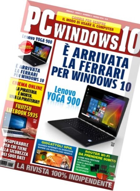 PC Windows 10 – Marzo 2016 Cover