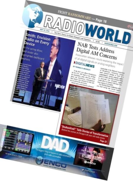 Radio World – 25 May 2016 Cover