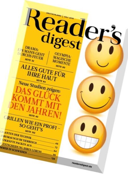 Readers Digest Germany – Juli 2016 Cover