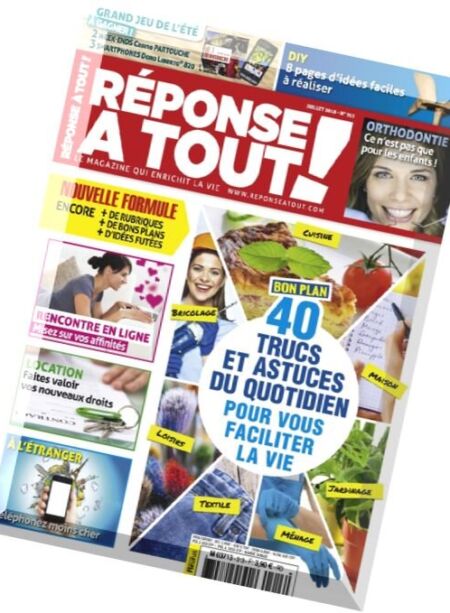 Reponse A Tout! – Juiillet 2016 Cover