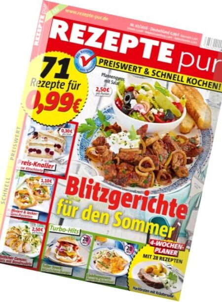 Rezepte Pur – Juli 2016 Cover
