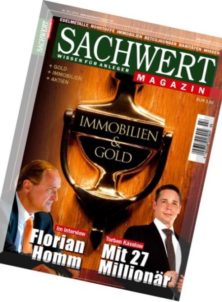 Sachwert Magazin – Nr.3 2016 Cover