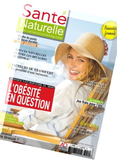 Sante Naturelle – Juillet-Aout 2016 Cover