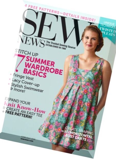 Sew News – June-July 2016 Cover