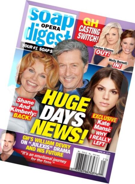 Soap Opera Digest – 20 June 2016 Cover