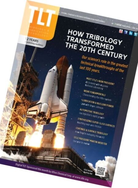 Tribology and Lubrication Technology – June 2016 Cover