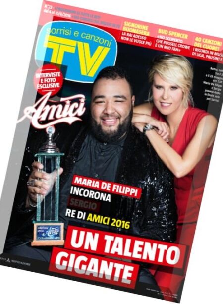 TV Sorrisi e Canzoni – 4 Giugno 2016 Cover