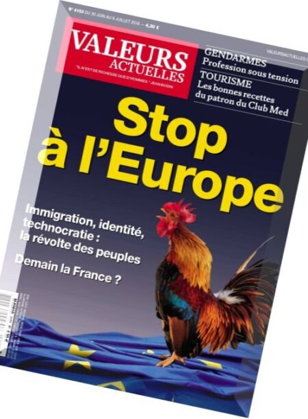 Valeurs Actuelles – 30 Juin au 6 Juillet 2016 Cover