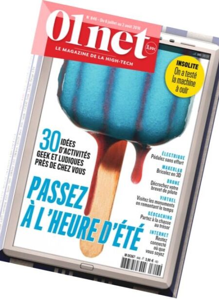 01Net – 6 Juillet au 2 Aout 2016 Cover