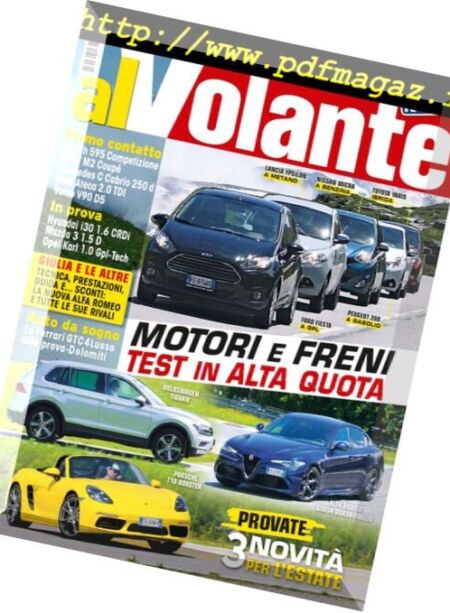 Al Volante – Agosto 2016 Cover