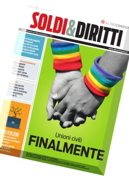 Altroconsumo Soldi & Diritti – Luglio 2016 Cover