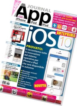 App Journal – Agosto-Settembre 2016