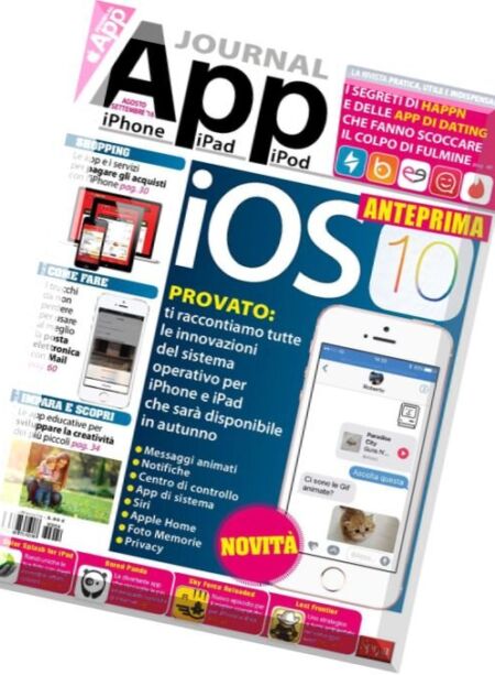 App Journal – Agosto-Settembre 2016 Cover