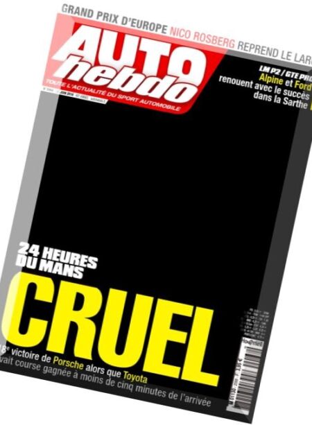 Auto Hebdo – 22 Juin 2016 Cover
