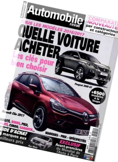 Automobile Revue – Aout-Octobre 2016 Cover