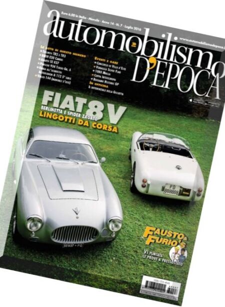 Automobilismo d’Epoca – Luglio 2016 Cover