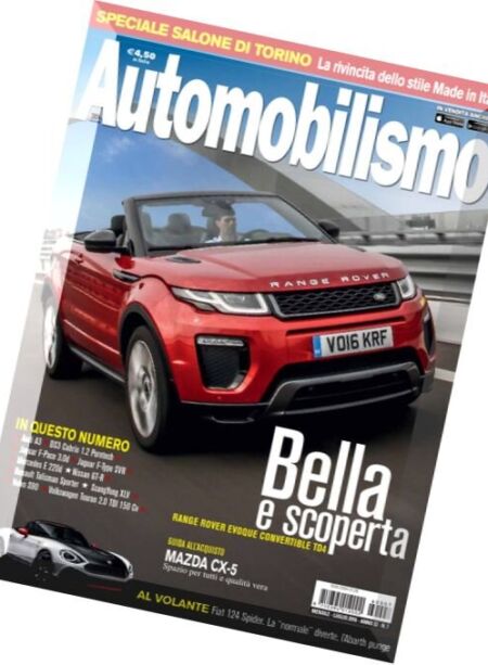 Automobilismo – Luglio 2016 Cover
