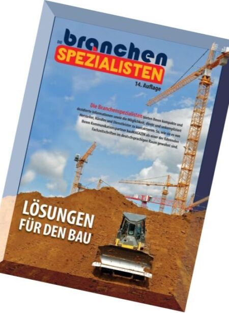 BauMagazin – Branchenspezialisten 2016 Cover
