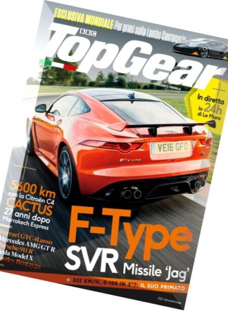 BBC Top Gear Italia – Agosto 2016 Cover