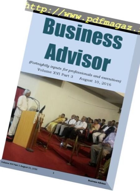 Business Advisor – 10 August 2016 Cover
