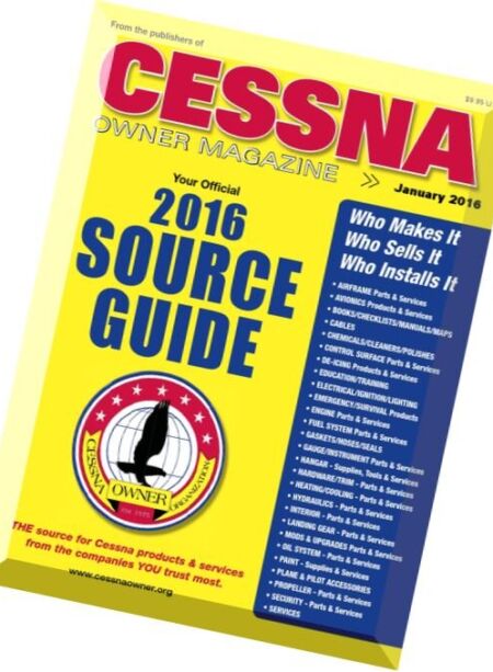 Cessna Owner – January 2016 Cover