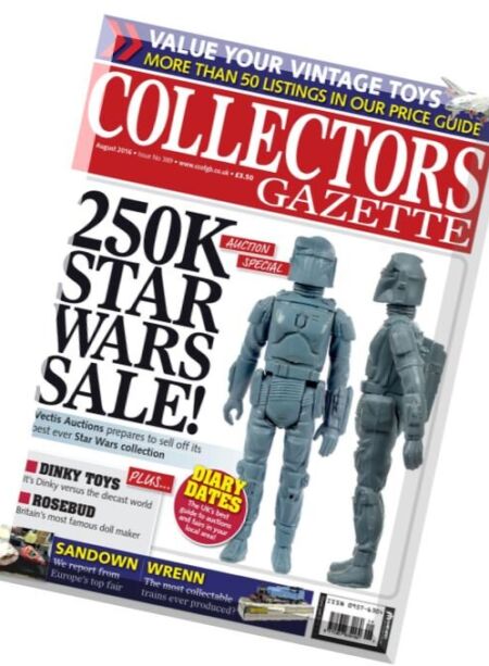 Collectors Gazette – August 2016 Cover