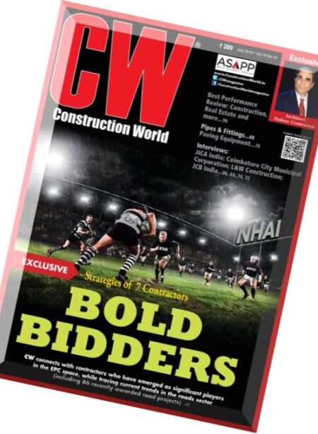 Construction World – July 2016 Cover