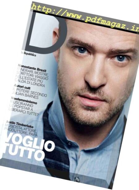 D la Repubblica – 30 Luglio 2016 Cover