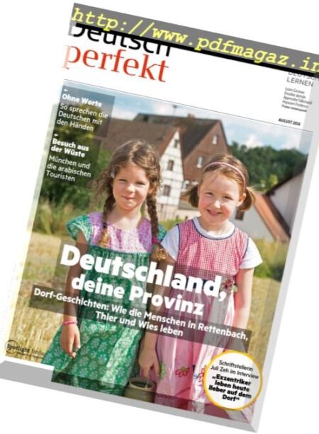 Deutsch Perfekt – August 2016 Cover