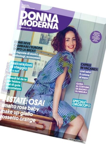 Donna Moderna – 12 Luglio 2016 Cover