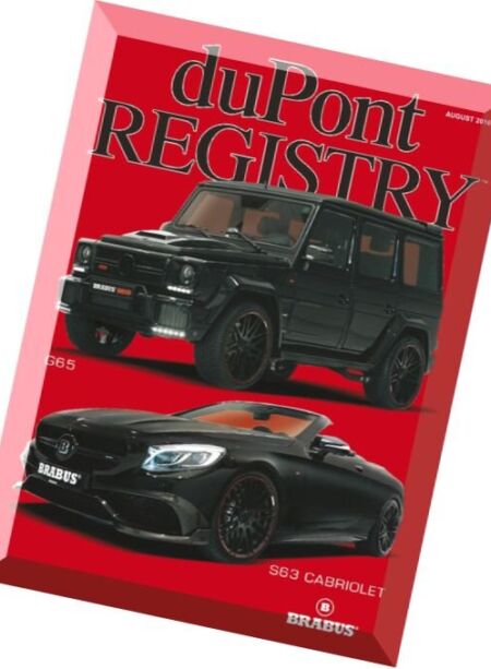 duPont REGISTRY – August 2016 Cover
