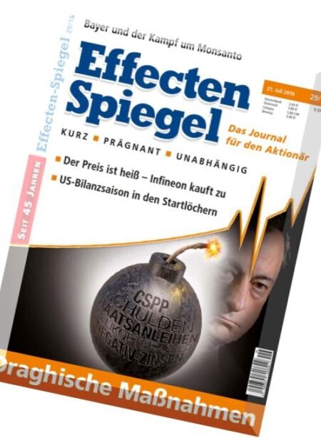 Effecten Spiegel – 21 Juli 2016 Cover